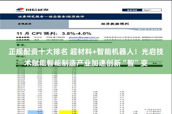 正规配资十大排名 超材料+智能机器人！光启技术赋能智能制造产